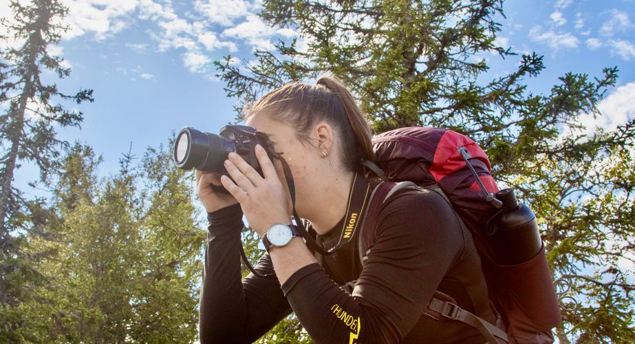 Foto's maken Lybergsgnupen hike wandeling